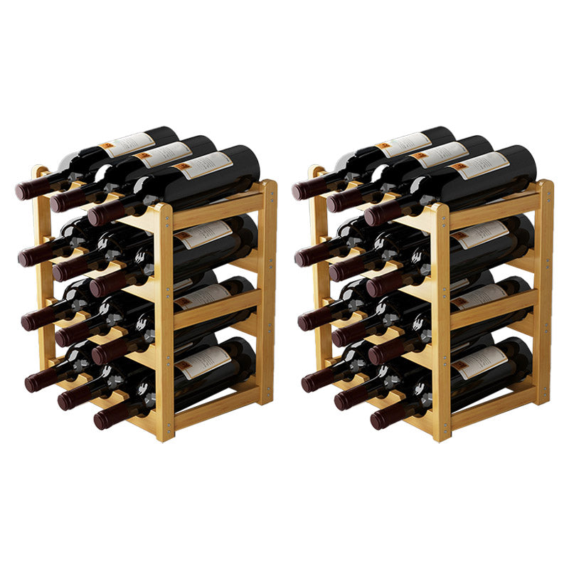 Countertop Wine Rack Solid Wood Wine Bottle Rack for Living Room