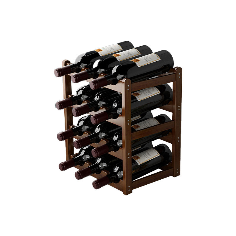 Countertop Wine Rack Solid Wood Wine Bottle Rack for Living Room