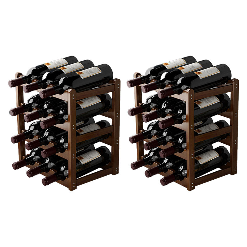 Countertop Wine Rack Solid Wood Wine Bottle Rack for Living Room