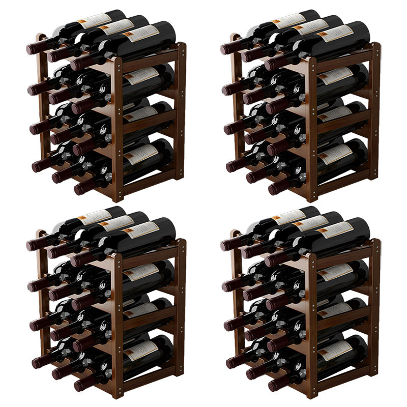 Countertop Wine Rack Solid Wood Wine Bottle Rack for Living Room