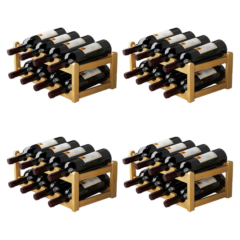 Countertop Wine Rack Solid Wood Wine Bottle Rack for Living Room