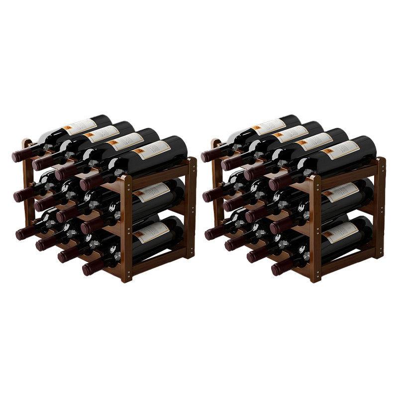 Countertop Wine Rack Solid Wood Wine Bottle Rack for Living Room