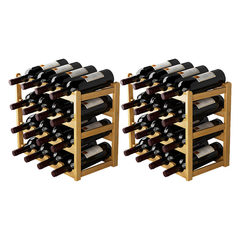 Countertop Wine Rack Solid Wood Wine Bottle Rack for Living Room