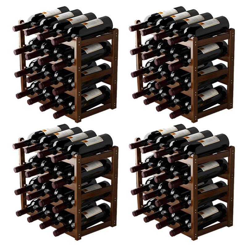 Countertop Wine Rack Solid Wood Wine Bottle Rack for Living Room