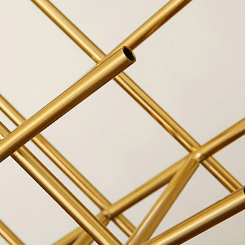 Countertop Wine Rack Glam Metal Wine Bottle Rack for Living Room