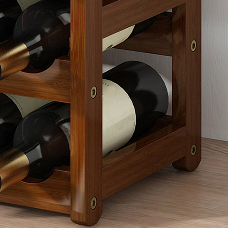 Modern Countertop Wine Rack Solid Wood Wine Bottle Rack for Home