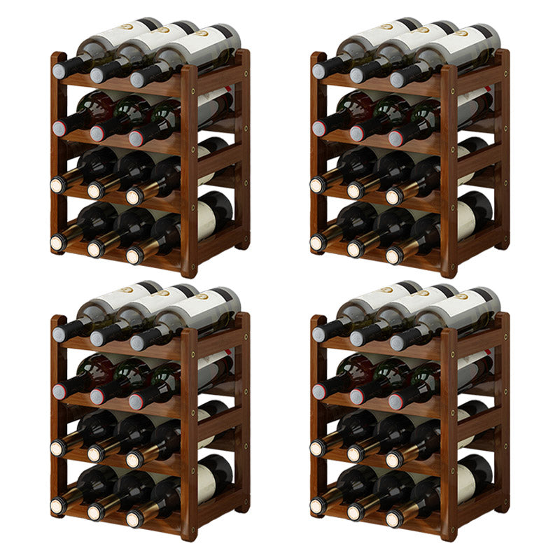Modern Countertop Wine Rack Solid Wood Wine Bottle Rack for Home
