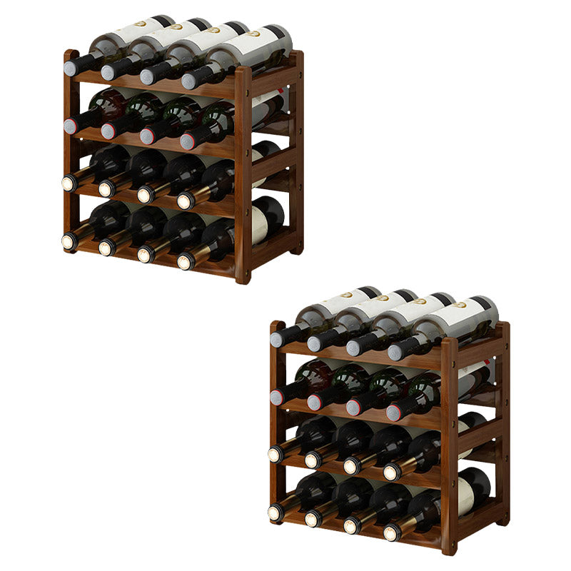 Modern Countertop Wine Rack Solid Wood Wine Bottle Rack for Home
