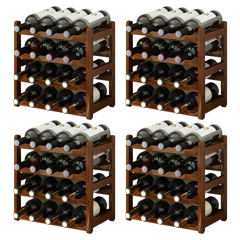 Modern Countertop Wine Rack Solid Wood Wine Bottle Rack for Home