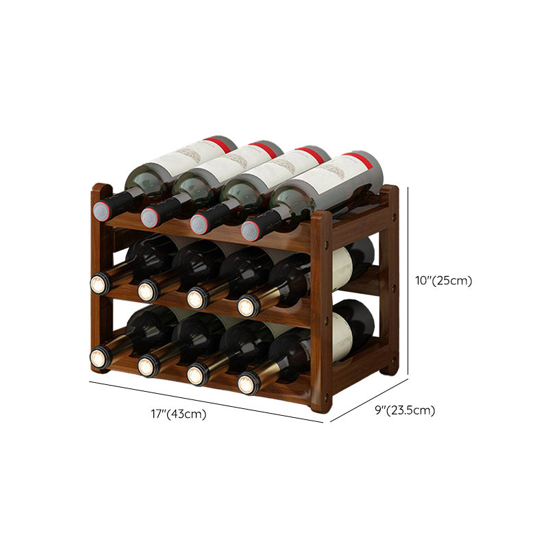 Modern Countertop Wine Rack Solid Wood Wine Bottle Rack for Home
