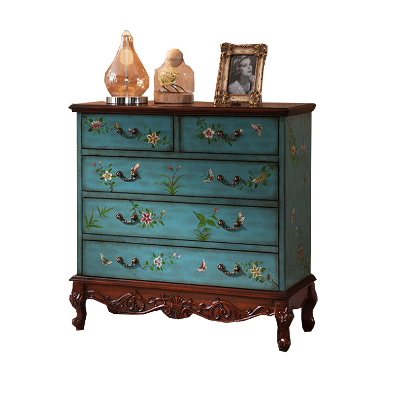 Classic Glam Storage Chest Solid Wood Storage Chest Dresser with 5 Drawers