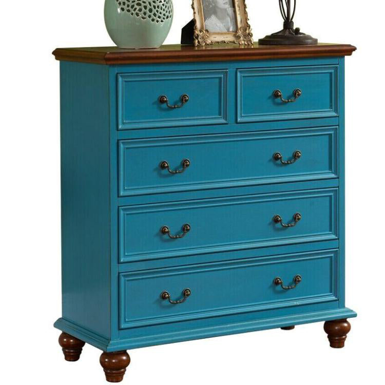 Classic Glam Storage Chest Solid Wood Storage Chest Dresser with 5 Drawers