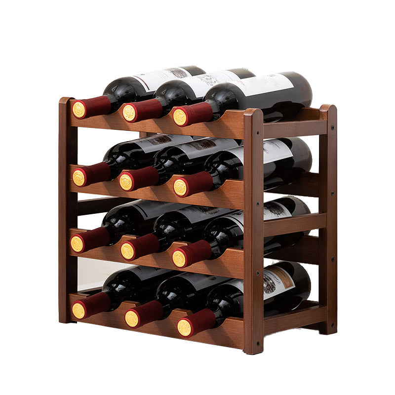 Countertop Modern Wine Rack Wood Wine Bottle Rack for Living Room