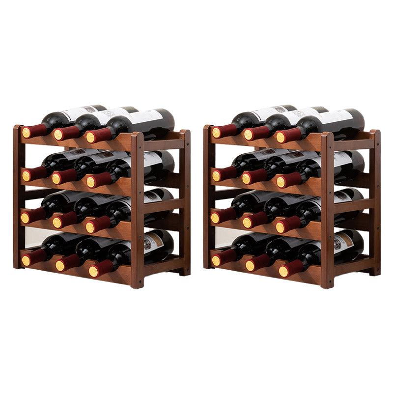 Countertop Modern Wine Rack Wood Wine Bottle Rack for Living Room