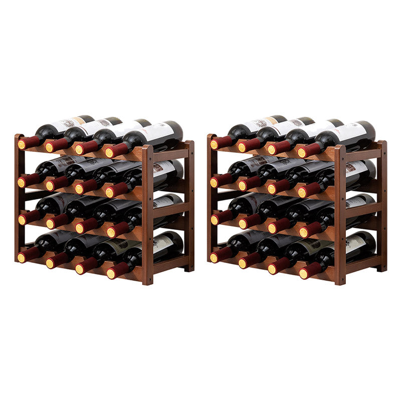 Countertop Modern Wine Rack Wood Wine Bottle Rack for Living Room