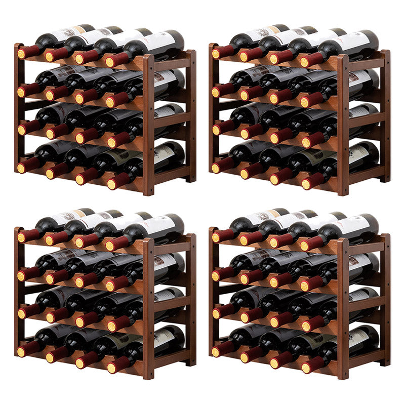 Countertop Modern Wine Rack Wood Wine Bottle Rack for Living Room