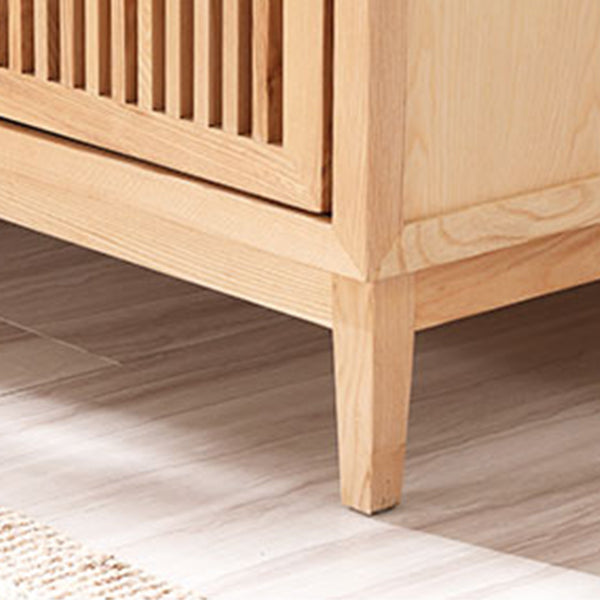 Modern Solid Wood Wardrobe Freestanding Bedroom Wardrobe with Legs