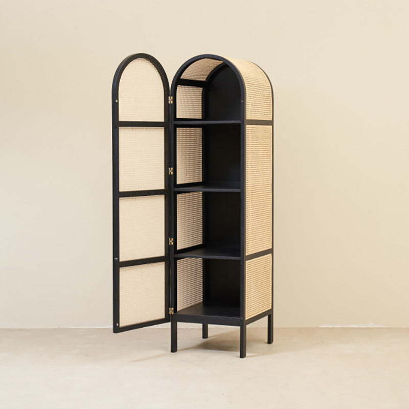 Freestanding Solid Wood Wardrobe Modern Wardrobe Armoire with Legs