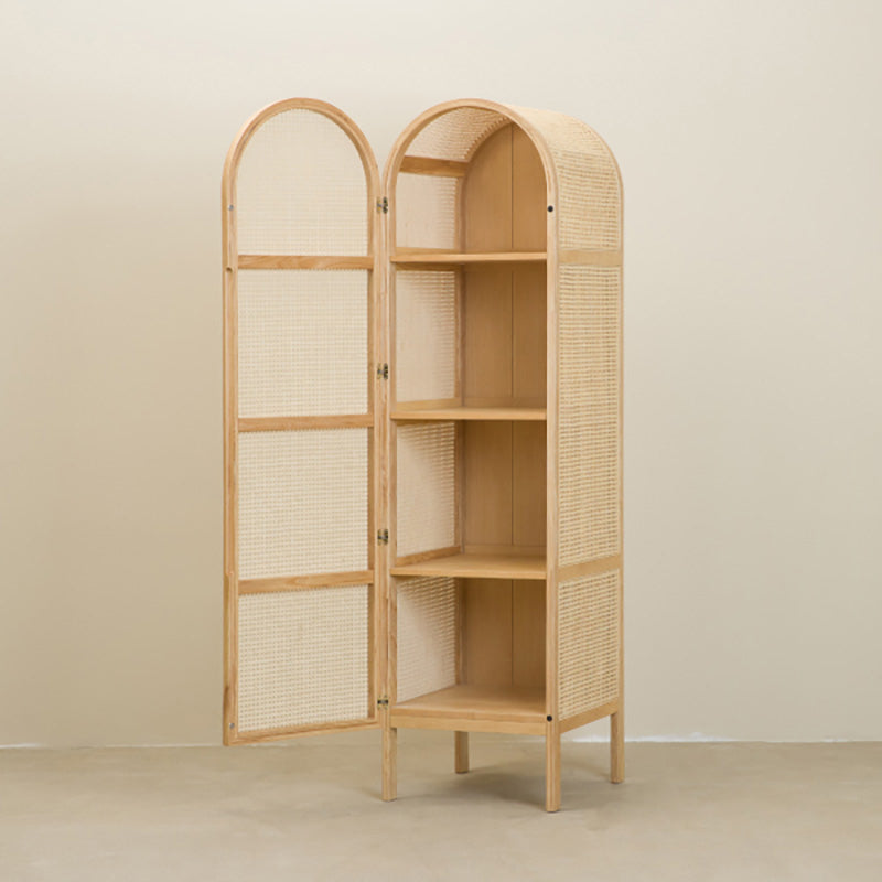 Freestanding Solid Wood Wardrobe Modern Wardrobe Armoire with Legs