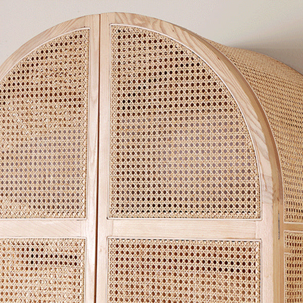 Freestanding Solid Wood Wardrobe Modern Wardrobe Armoire with Legs