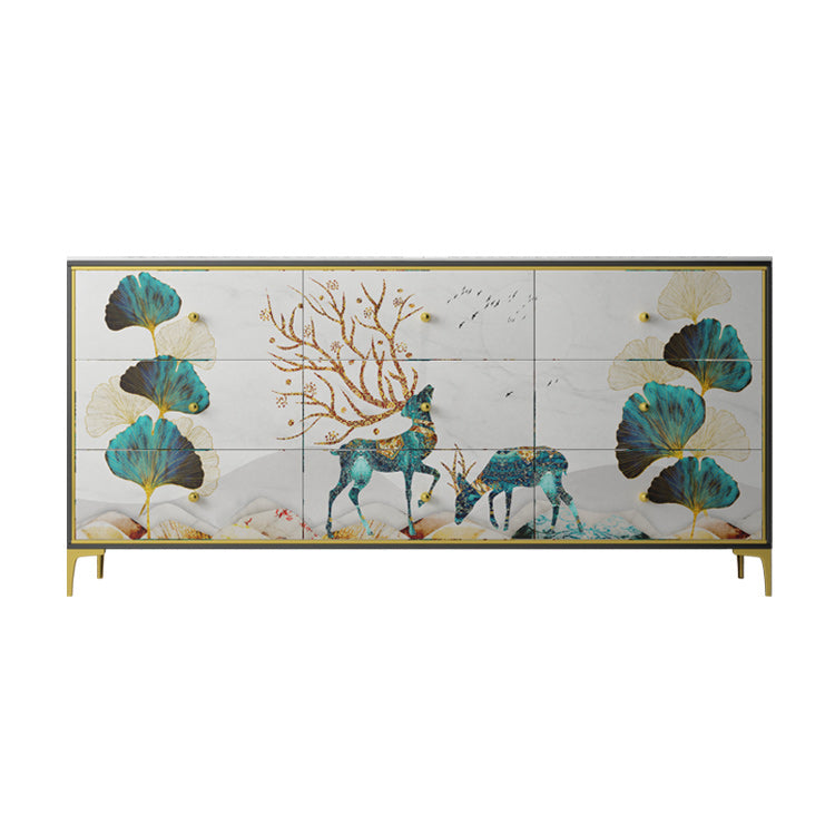 Classic Glam Dresser Manufactured Wood Storage Chest Dresser