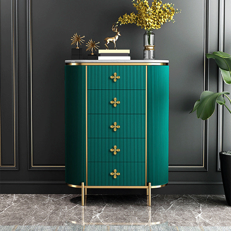 Wooden Dresser Glam Horizontal Storage Chest with Metal Legs