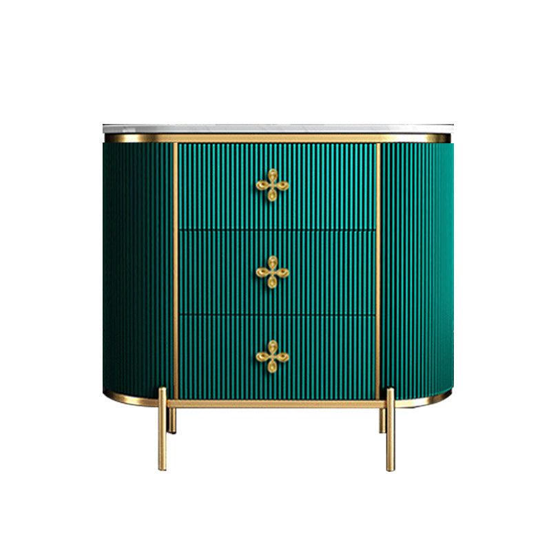 Wooden Dresser Glam Horizontal Storage Chest with Metal Legs