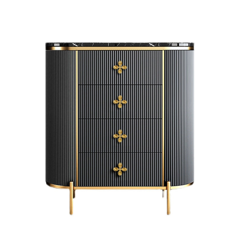 Wooden Dresser Glam Horizontal Storage Chest with Metal Legs