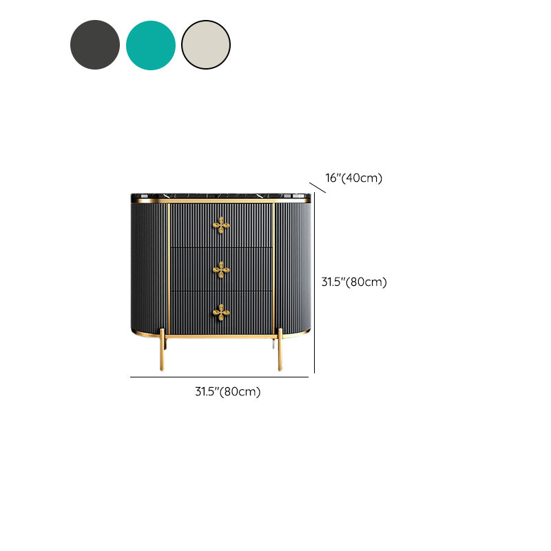 Wooden Dresser Glam Horizontal Storage Chest with Metal Legs