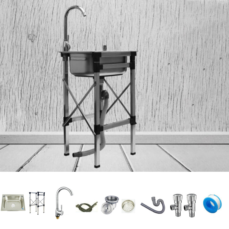 Stainless Steel Sink Contemporary Style Kitchen Sink with Bracket