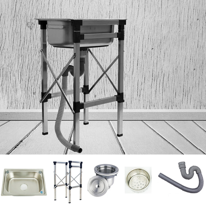 Stainless Steel Sink Contemporary Style Kitchen Sink with Bracket