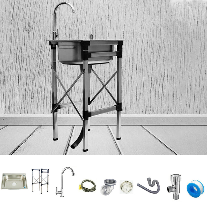 Stainless Steel Sink Contemporary Style Kitchen Sink with Bracket