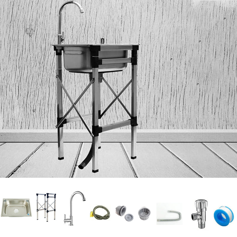 Stainless Steel Sink Contemporary Style Kitchen Sink with Bracket