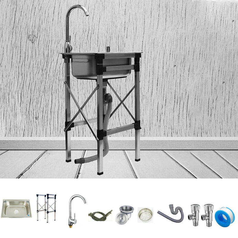 Stainless Steel Sink Contemporary Style Kitchen Sink with Bracket