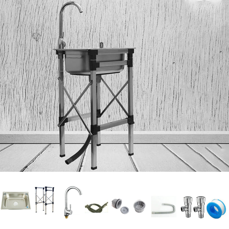 Stainless Steel Sink Contemporary Style Kitchen Sink with Bracket