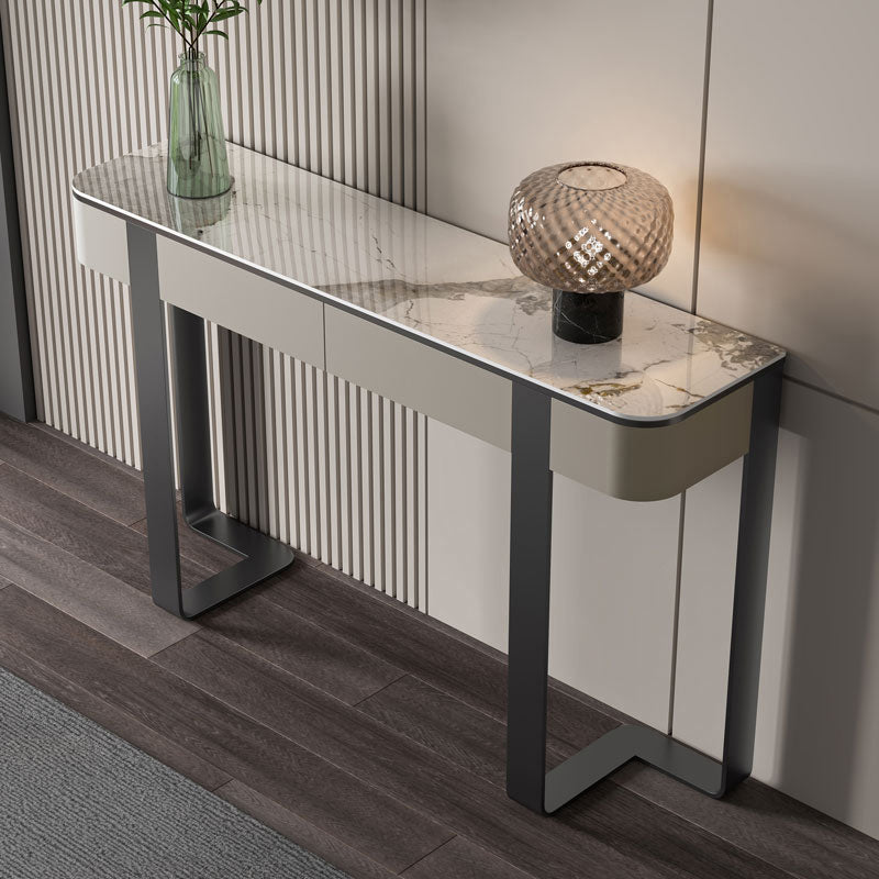 Glam Console Accent Table Antique Finish Console Sofa Table with Drawer