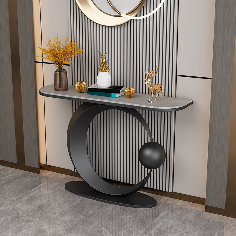 Contemporary Console Accent Table Half Moon Console Sofa Table