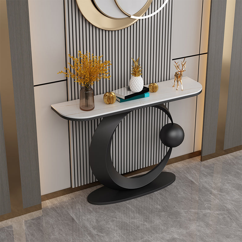 Contemporary Console Accent Table Half Moon Console Sofa Table