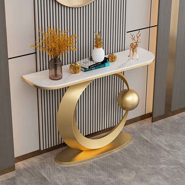 Contemporary Console Accent Table Half Moon Console Sofa Table