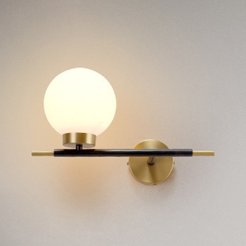 Nordic Style Wall Light Sconces Ball Shape Glass Wall Lamp for Living Room
