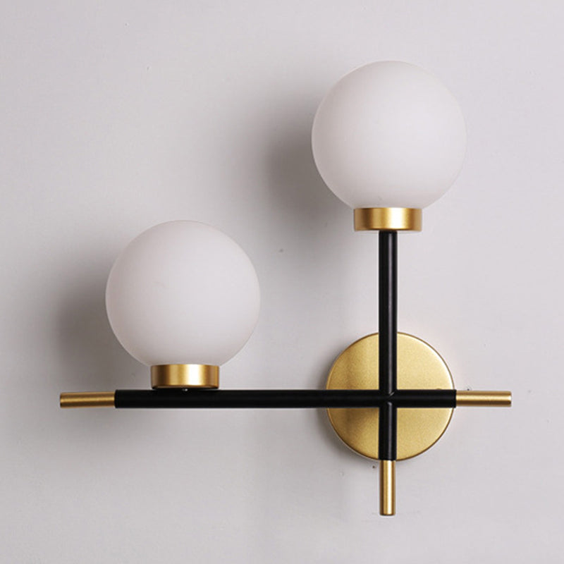Nordic Style Wall Light Sconces Ball Shape Glass Wall Lamp for Living Room
