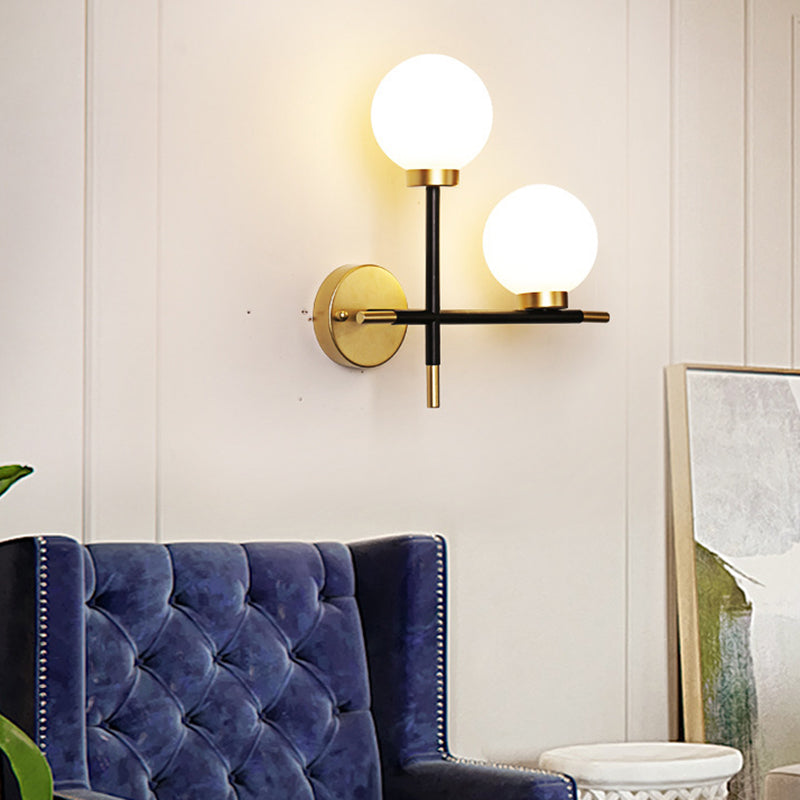 Nordic Style Wall Light Sconces Ball Shape Glass Wall Lamp for Living Room