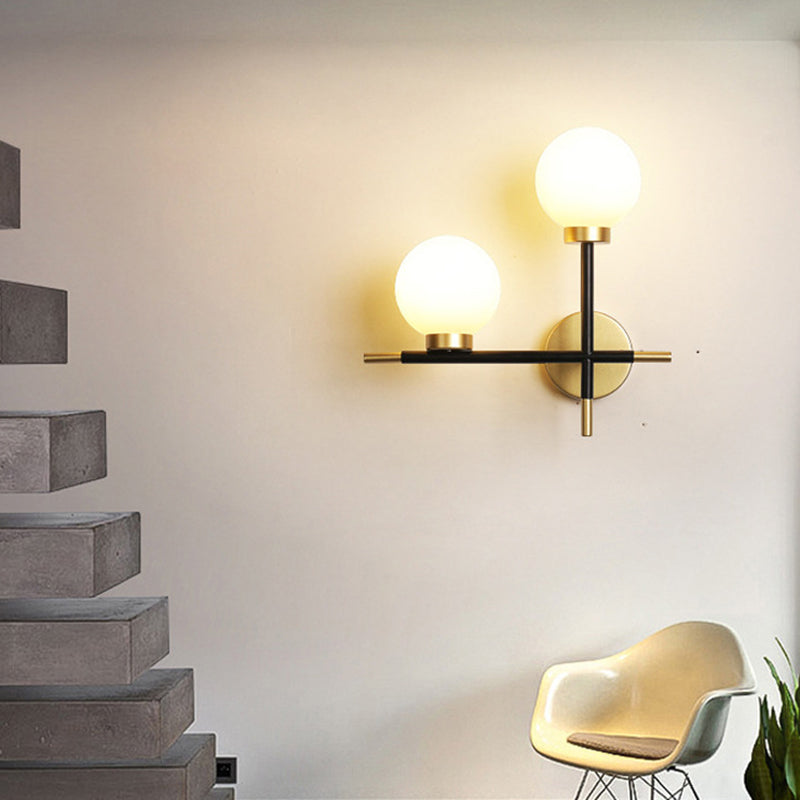 Nordic Style Wall Light Sconces Ball Shape Glass Wall Lamp for Living Room