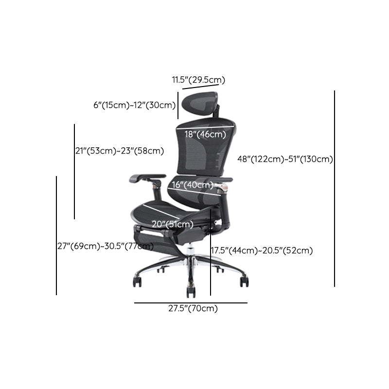 Removable Arms Office Chair Modern Ergonomic Chair with Breathable Back
