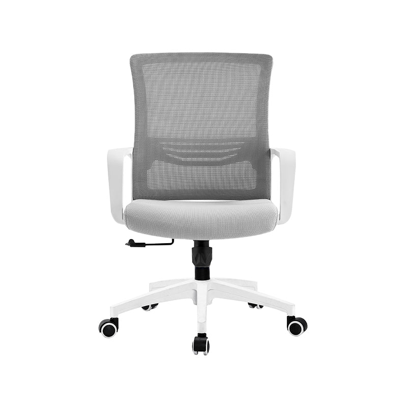 Fixed Arms Desk Chair Adjustable Seat Height Swivel Chair with Breathable Back