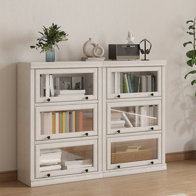 Modern Closed Back Standard Bookshelf Wooden Bookcase for Study Room