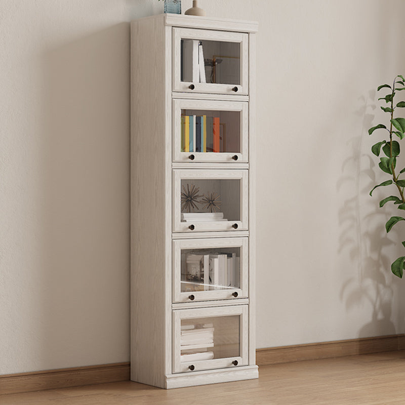 Modern Closed Back Standard Bookshelf Wooden Bookcase for Study Room