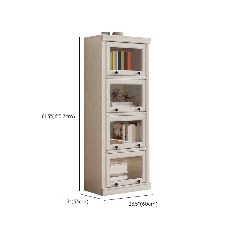Modern Closed Back Standard Bookshelf Wooden Bookcase for Study Room