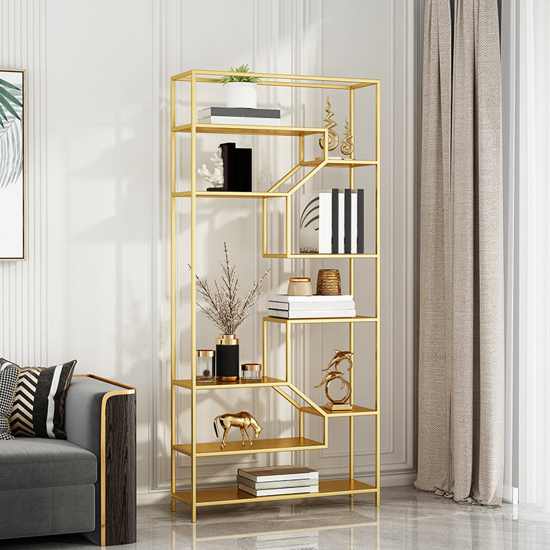 Modern Bookshelf Open Back Standard Metal Bookcase for Study Room