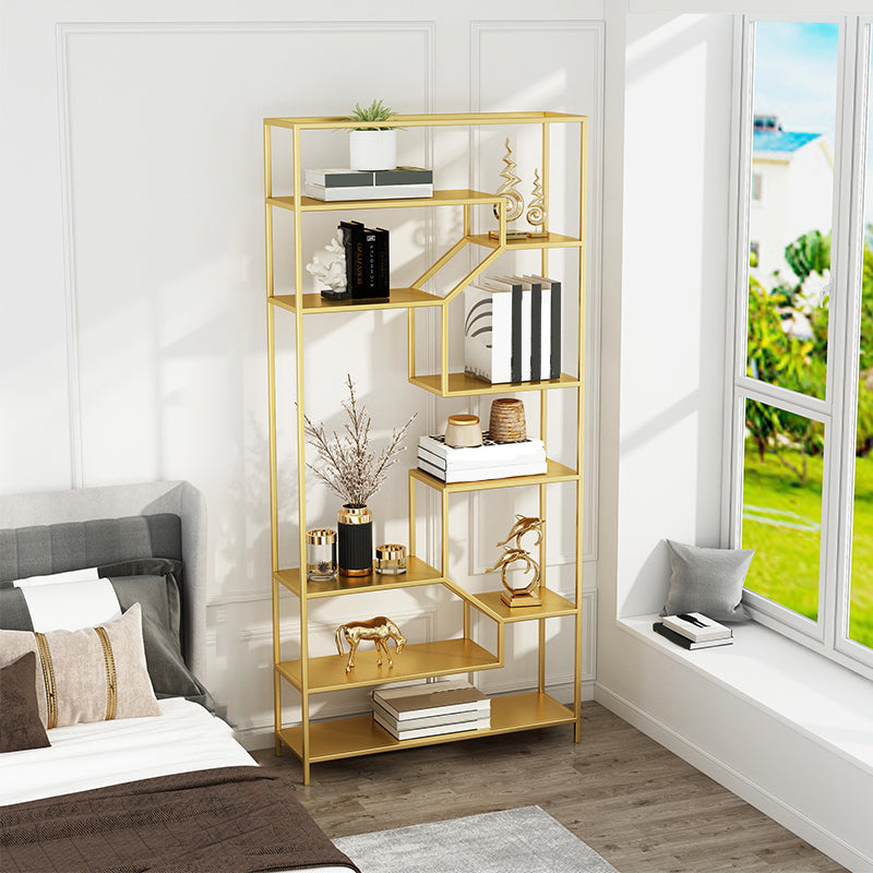 Modern Bookshelf Open Back Standard Metal Bookcase for Study Room